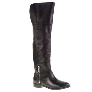 New Chinese Laundry Black Leather Knee High Boots